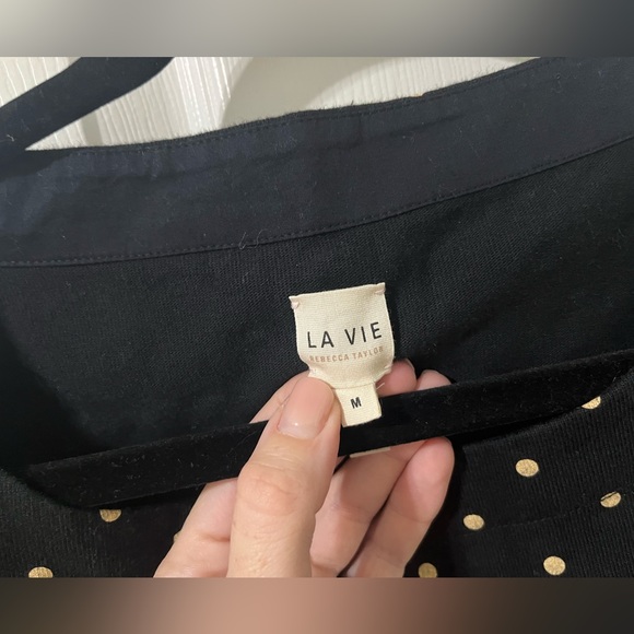 La Vie Rebecca Taylor Polka Dot Dress Size M - Picture 3 of 5